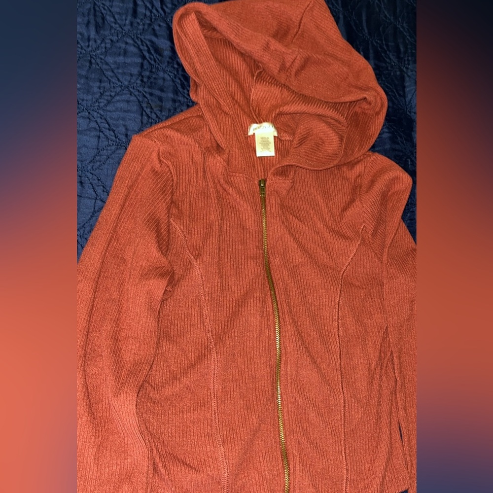 Bozzolo Rust Crop Top Hoodie